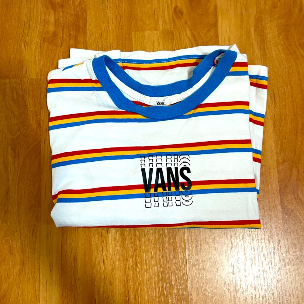 Striped vans blouse size S